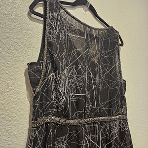 NWT Relished Midi Geometric Print Irredescent Dress Size XL